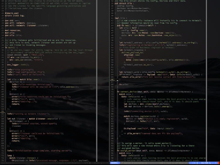 Screenshot of Rust Code